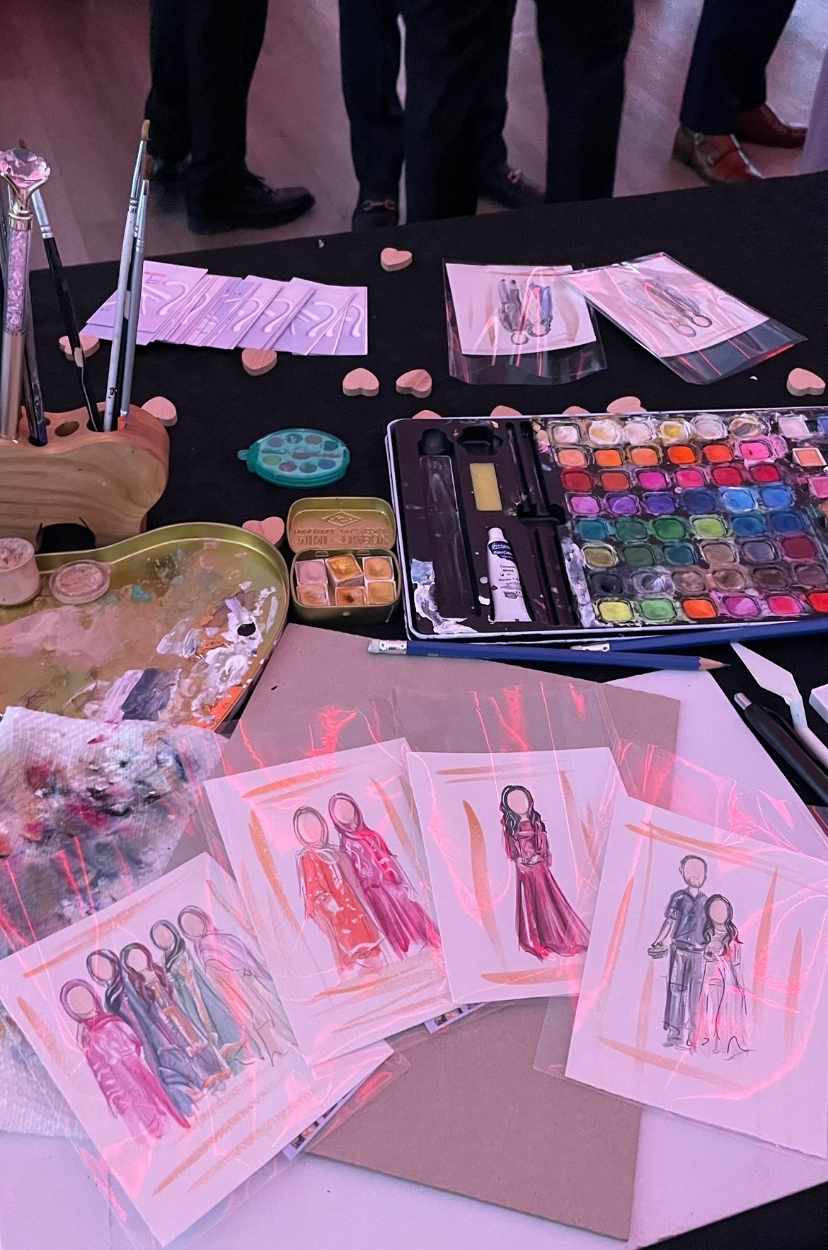 Cultural portraits and watercolour palette