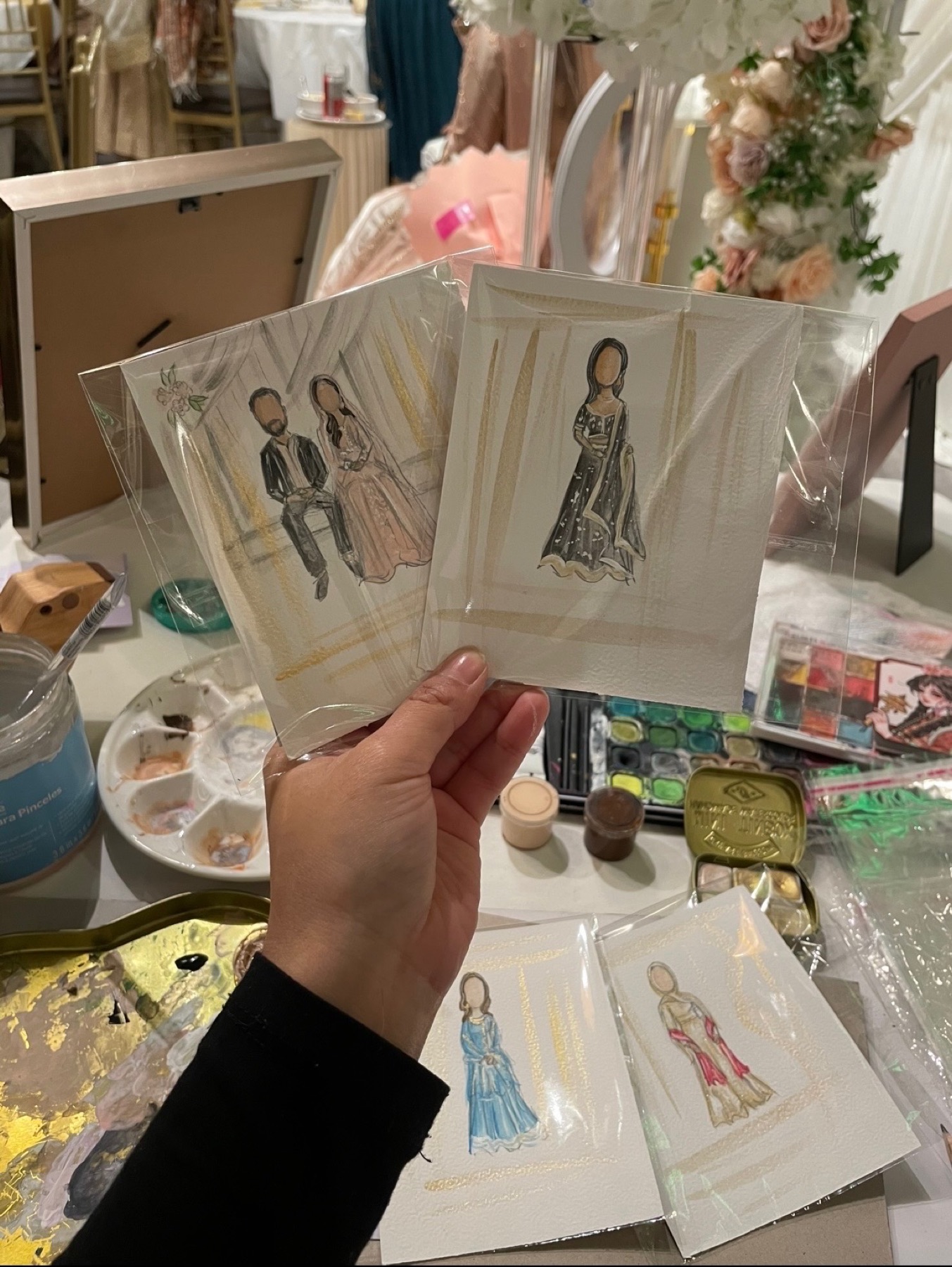 Packaged finished portraits