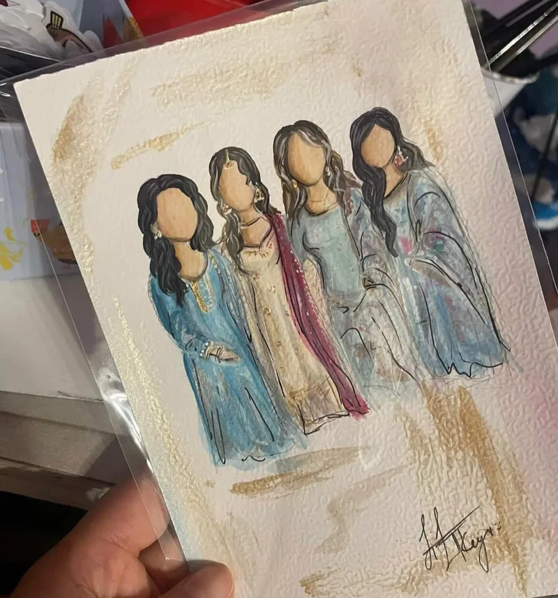 Cultural celebration group illustration